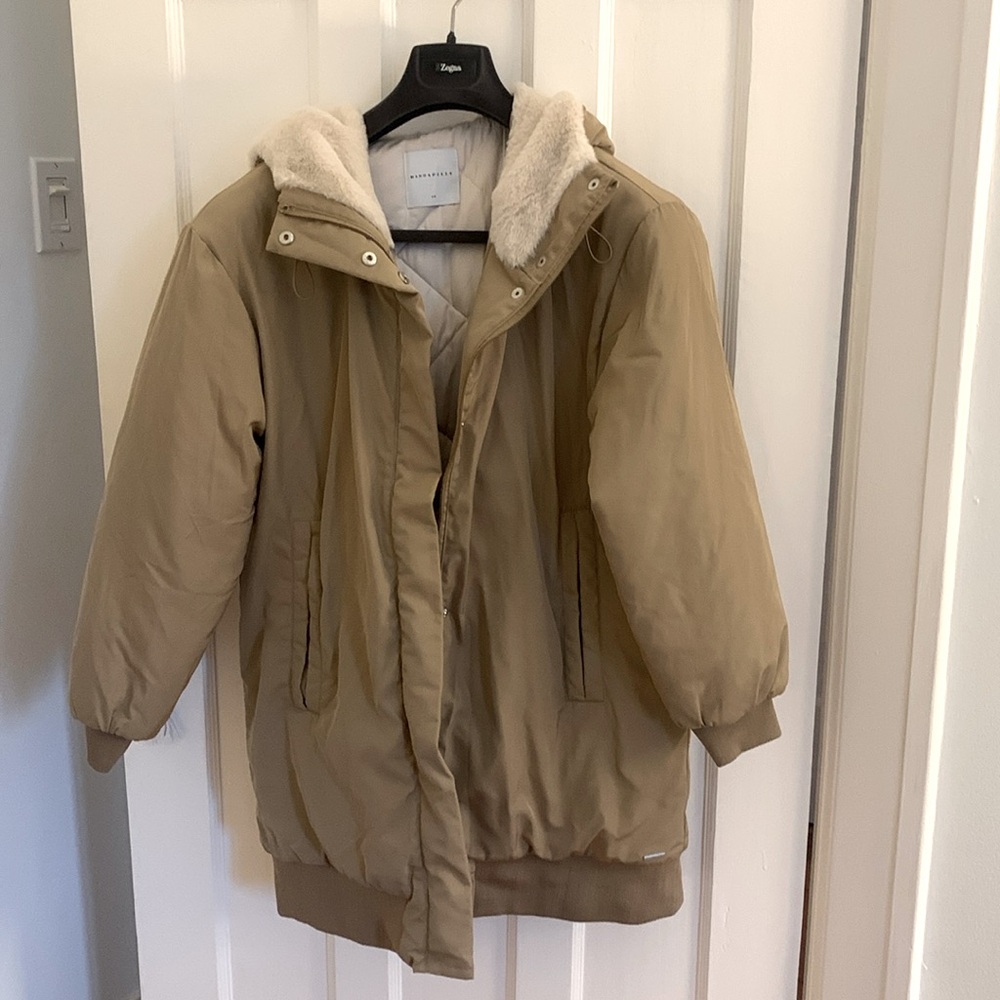 Rino & Pelle Parka with faux fur lined hood. Size Eur 38